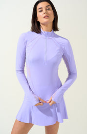 Grace 1/2 Zip Long Sleeve Top Violina