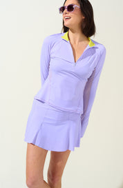 Grace 1/2 Zip Long Sleeve Top Violina