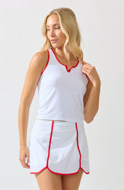Farah Tank RED AND WHITE