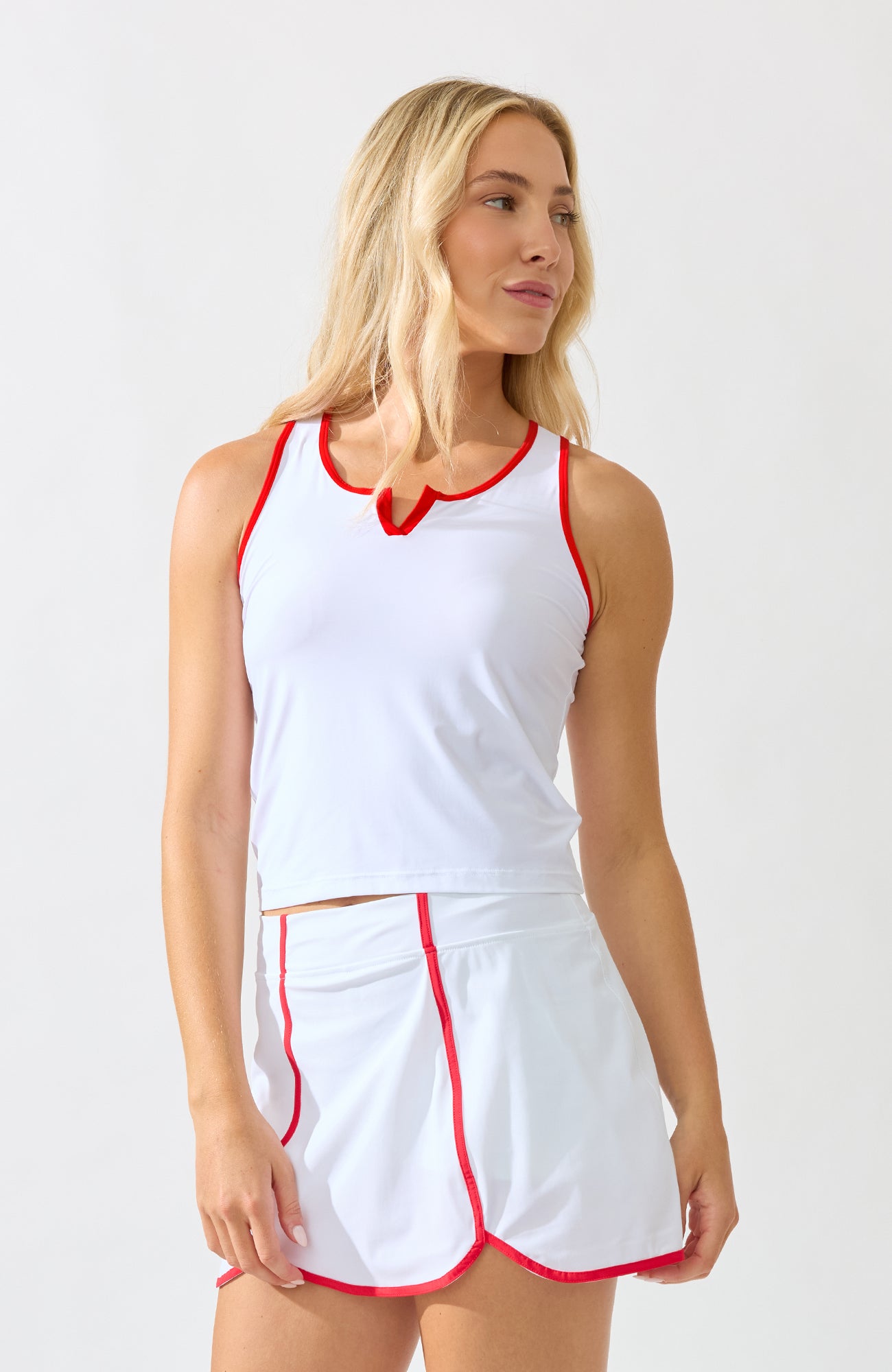 Farah Tank RED AND WHITE