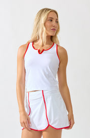 Farah Tank RED AND WHITE