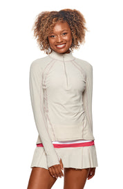 Grace 1/2 Zip Long Sleeve Top