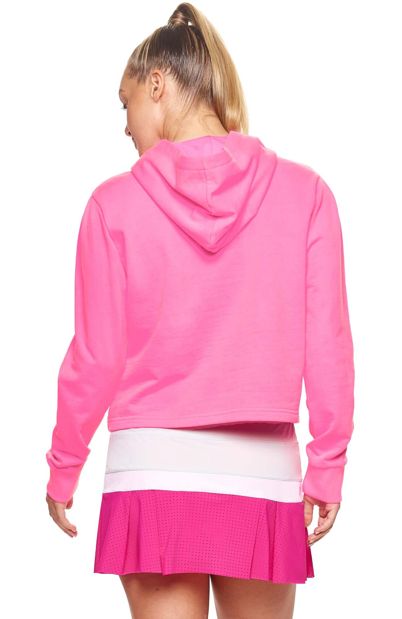 Adidas crop hoodie discount pink