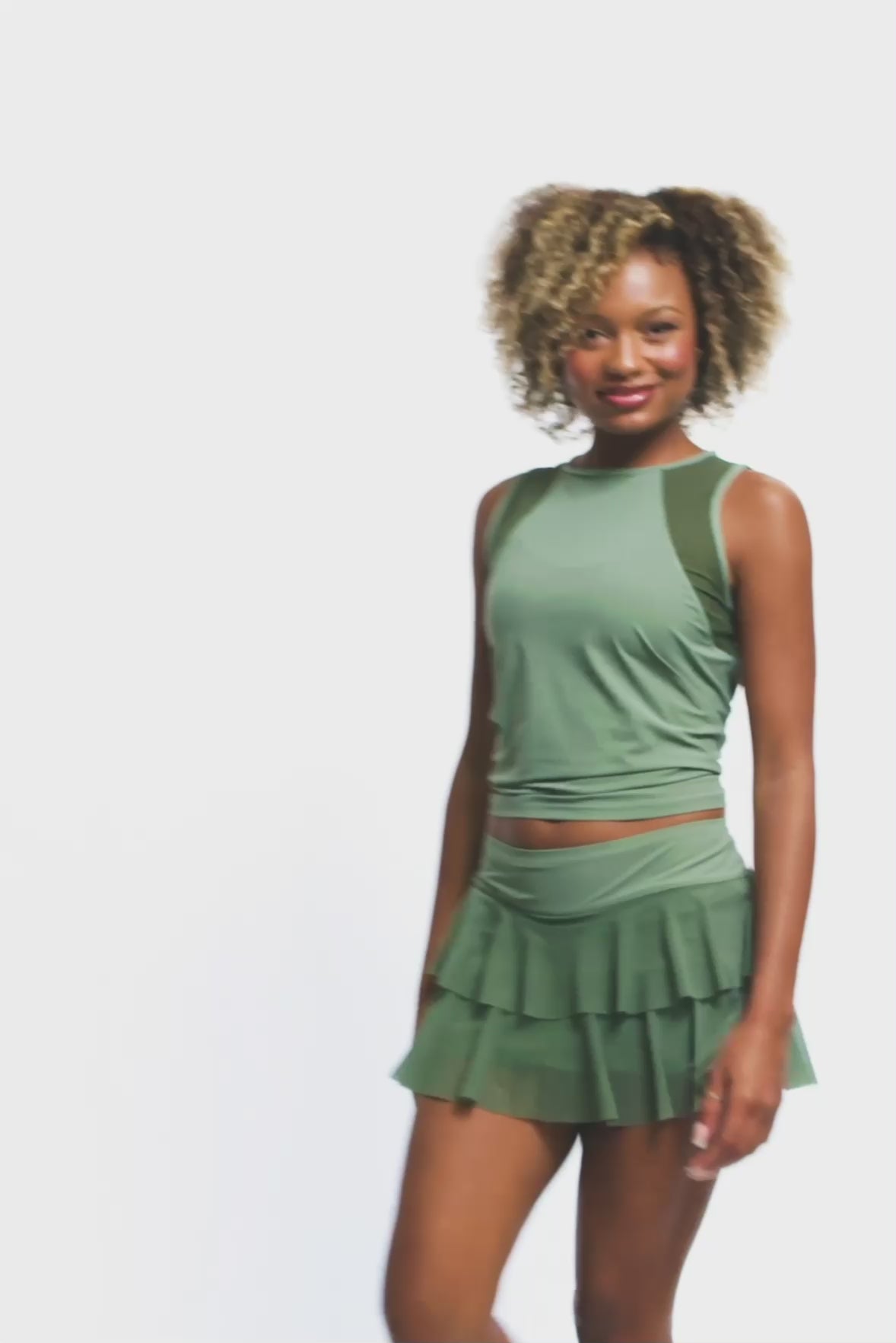 Layer Cake Tennis Skirt Agave